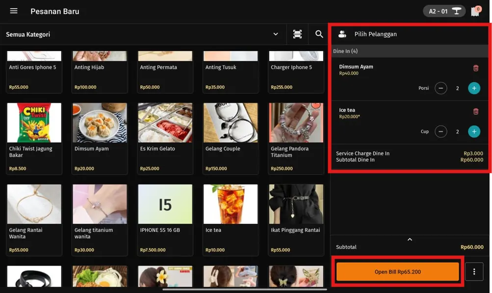 Cara cetak label pesanan baru